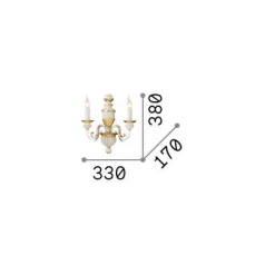 Ideal-Lux - Lampada da parete FIRENZE AP2 , 33 x 38 x h17 cm,<Dmora Best Sale