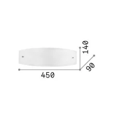 Ideal-Lux - Lampada da parete ALI AP2, 45 x 14 x h9 cm,<Dmora Outlet