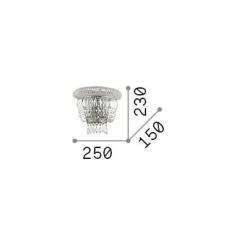 Ideal-Lux - Lampada da parete DUBAI AP2 , 25 x 23 x h15 cm,<Dmora Cheap