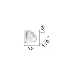 Ideal-Lux - Lampada da parete RUDY AP1 SQUARE , 7 x 13 x h9 cm,<Dmora Cheap