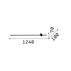 Ideal-Lux - Lampada da parete ESSENCE AP D124 , 124 x 7 x h10 cm,<Dmora Discount