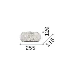 Ideal-Lux - Lampada da parete PASHA' AP3 , 26 x 12 x h12 cm,<Dmora Cheap