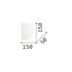 Ideal-Lux - Lampada da parete COVER AP D15 SQUARE , 15 x 15 x h5 cm,<Dmora Store