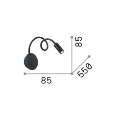 Ideal-Lux - Lampada da parete FOCUS-2 AP , 9 x 9 x h28 cm,<Dmora Online