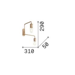 Ideal-Lux - Lampada da parete TRIUMPH AP2 , 5 x 29 x h31 cm,<Dmora Best