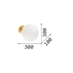 Ideal-Lux - Lampada da parete ECLISSI AP SMALL, 30 x 30 x h10 cm,<Dmora Flash Sale