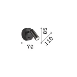 Ideal-Lux - Lampada da parete BEAN AP ROUND , 7 x 9 x h11 cm,<Dmora Best
