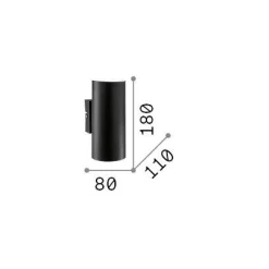 Ideal-Lux - Lampada da parete LOOK AP2 , 8 x 18 x h11 cm,<Dmora Sale
