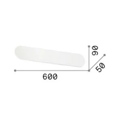Ideal-Lux - Lampada da parete ECHO AP D60 , 60 x 9 x h5 cm,<Dmora Discount