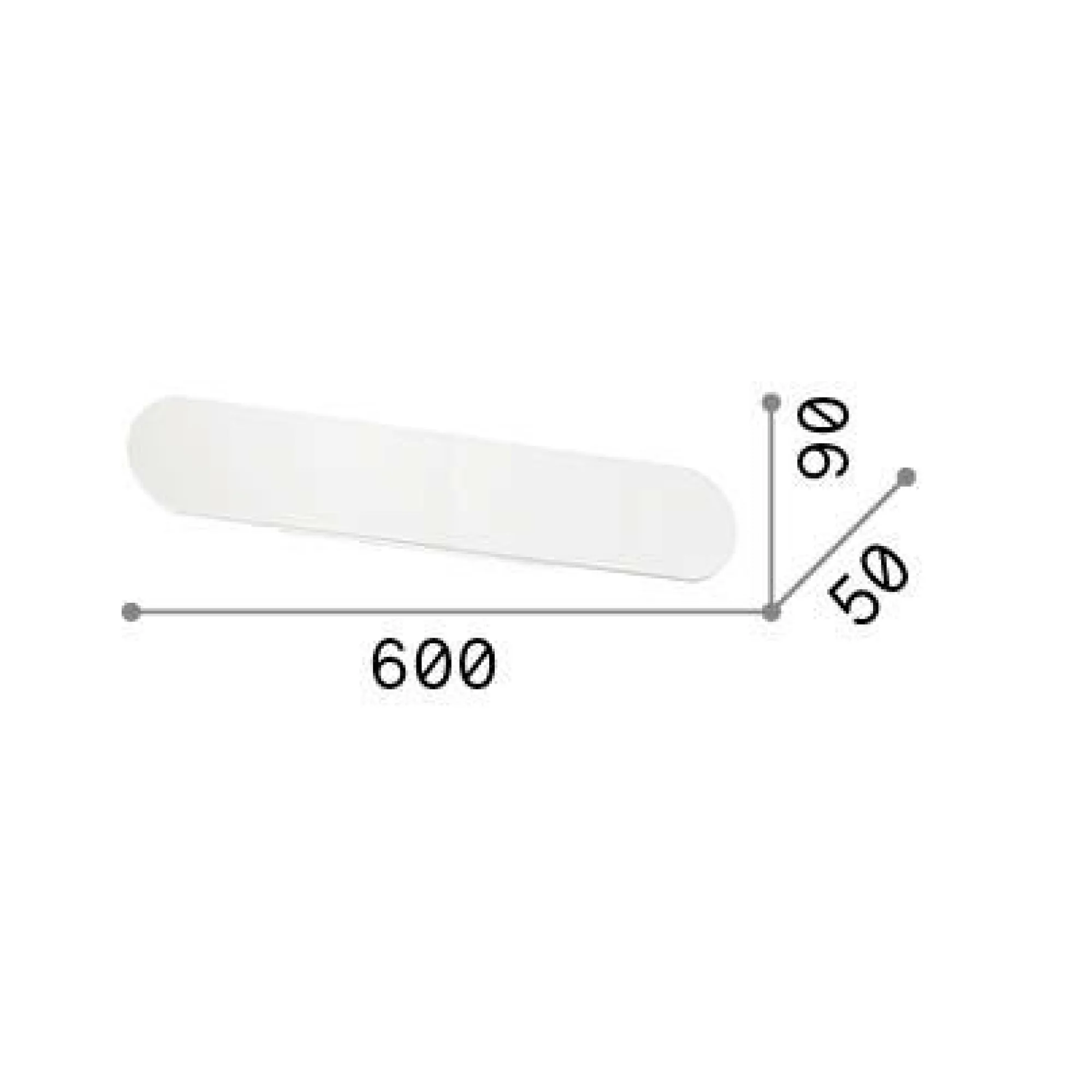 Ideal-Lux - Lampada da parete ECHO AP D60 , 60 x 9 x h5 cm,<Dmora Discount
