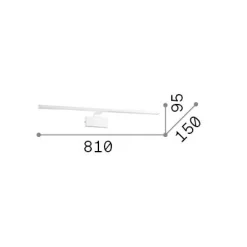 Ideal-Lux - Lampada da parete ALMA AP D81 , 81 x 10 x h15 cm,<Dmora Store