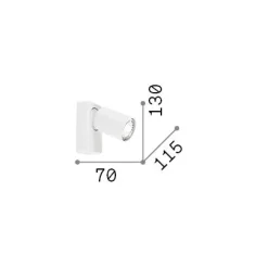 Ideal-Lux - Lampada da parete RUDY AP1 ROUND , 7 x 13 x h9 cm,<Dmora Cheap