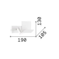 Ideal-Lux - Lampada da parete KOMODO-1 AP , 19 x 13 x h8 cm,<Dmora Discount