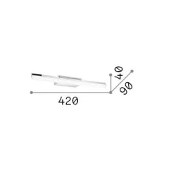 Ideal-Lux - Lampada da parete RIFLESSO AP D42 , 42 x 5 x h9 cm,<Dmora Flash Sale