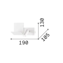 Ideal-Lux - Lampada da parete KOMODO-2 AP , 19 x 13 x h8 cm,<Dmora Cheap