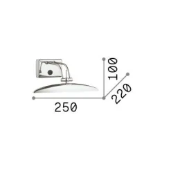 Ideal-Lux - Lampada da parete MIRROR-20 AP2 , 25 x 10 x h22 cm,<Dmora Fashion