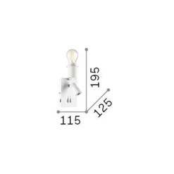 Ideal-Lux - Lampada da parete GEA MAP2 , 12 x 20 x h13 cm,<Dmora Shop