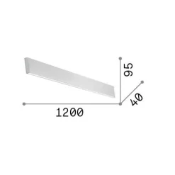 Ideal-Lux - Lampada da parete LINUS AP 3000K BK, 120 x 10 x h4 cm,<Dmora Best Sale