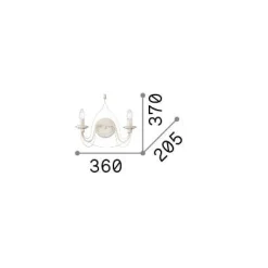 Ideal-Lux - Lampada da parete CORTE AP2 , Made in Italy, 36 x 37 x h21 cm,<Dmora Store