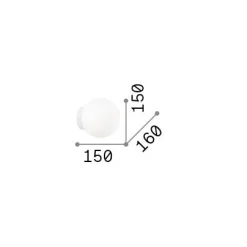 Ideal-Lux - Lampada da parete MAPA AP1 D15, 15 x 15 x h16 cm,<Dmora Hot