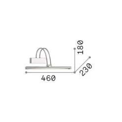 Ideal-Lux - Lampada da parete BOW AP D46 , 46 x 18 x h23 cm,<Dmora Store