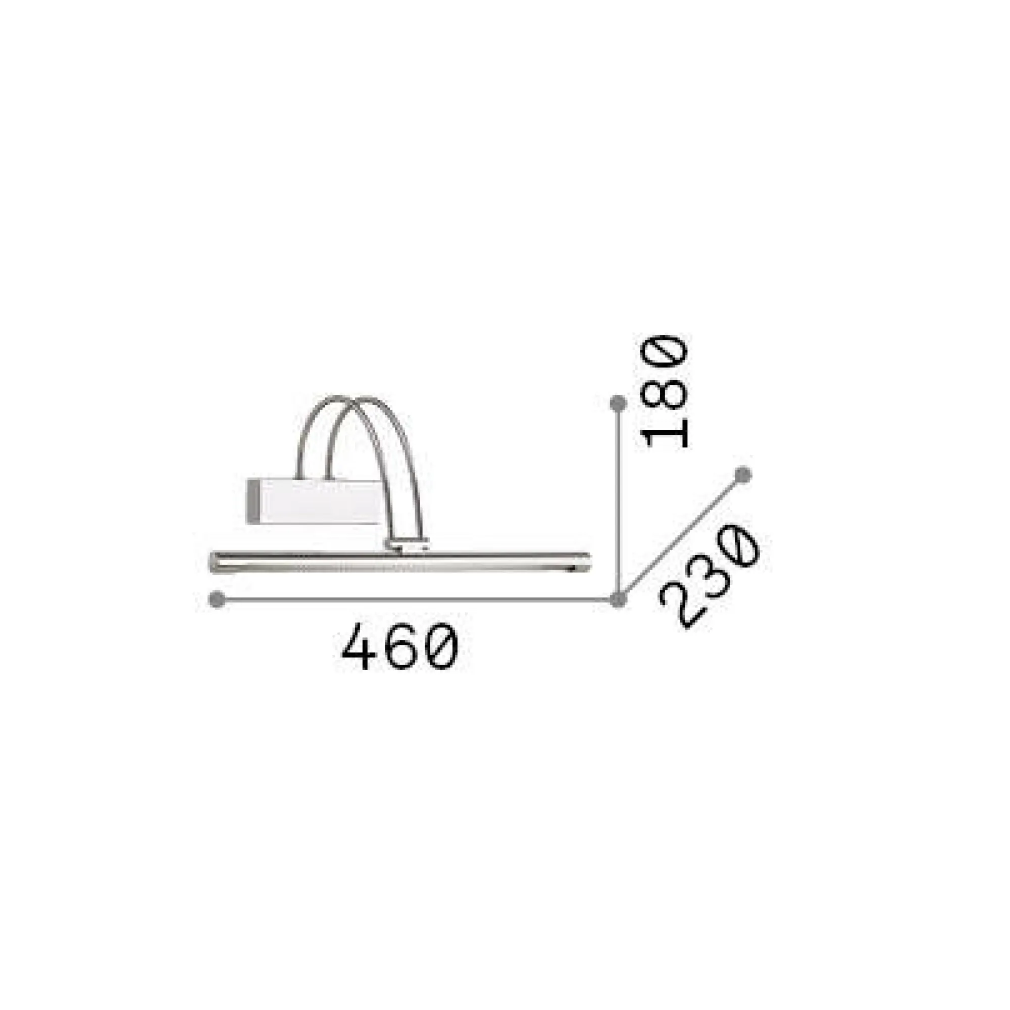 Ideal-Lux - Lampada da parete BOW AP D46 , 46 x 18 x h23 cm,<Dmora Store
