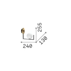Ideal-Lux - Lampada da parete BIRDS AP1, 13 x 26 x h24 cm,<Dmora Cheap