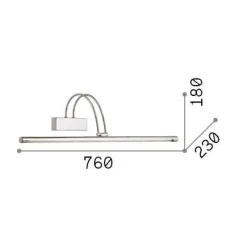 Ideal-Lux - Lampada da parete BOW AP D76 , 76 x 18 x h23 cm,<Dmora Sale