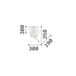 Ideal-Lux - Lampada da parete OPERA AP3, 30 x 35 x h19 cm,<Dmora Best Sale
