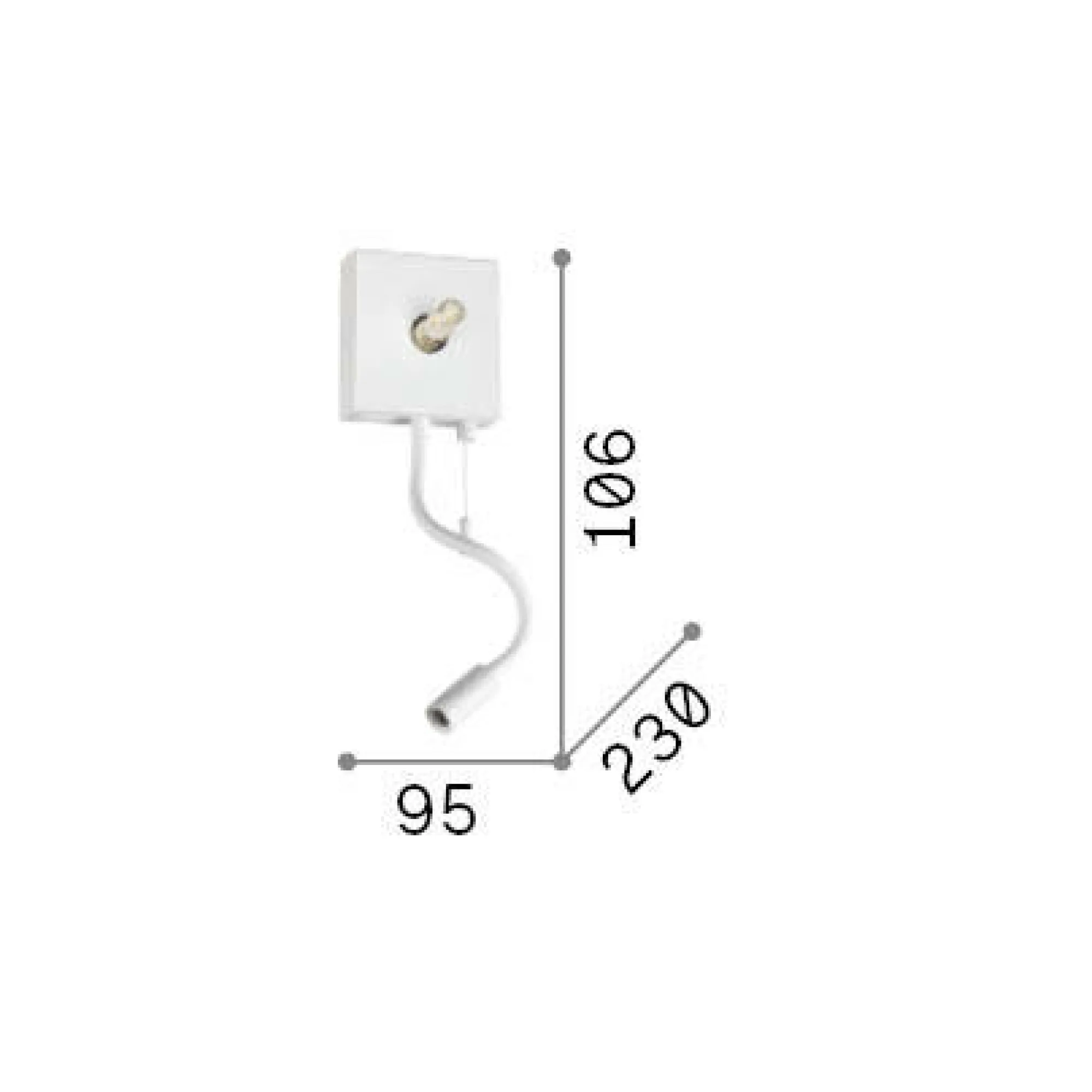 Ideal-Lux - Lampada da parete KID MAP2 , 10 x 11 x h23 cm,<Dmora New
