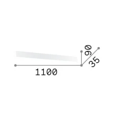 Ideal-Lux - Lampada da parete DELTA AP D110 4000K , 110 x 9 x h4 cm,<Dmora Fashion