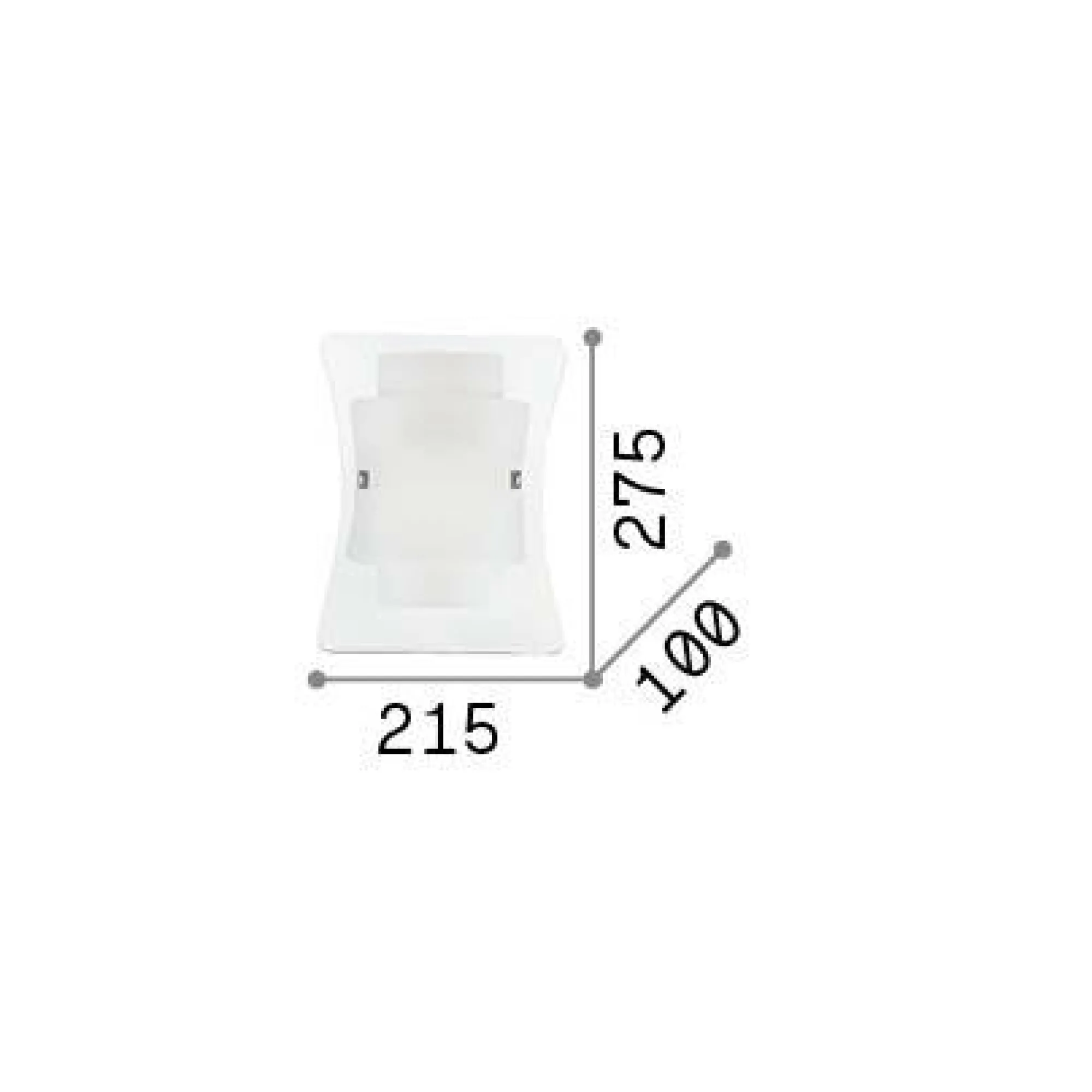 Ideal-Lux - Lampada da parete TRIPLO AP1, 22 x 28 x h10 cm,<Dmora Flash Sale