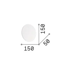 Ideal-Lux - Lampada da parete COVER AP D15 ROUND , 15 x 15 x h5 cm,<Dmora Best Sale