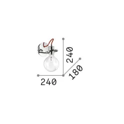 Ideal-Lux - Lampada da parete RADIO AP1 , 24 x 24 x h18 cm,<Dmora Cheap