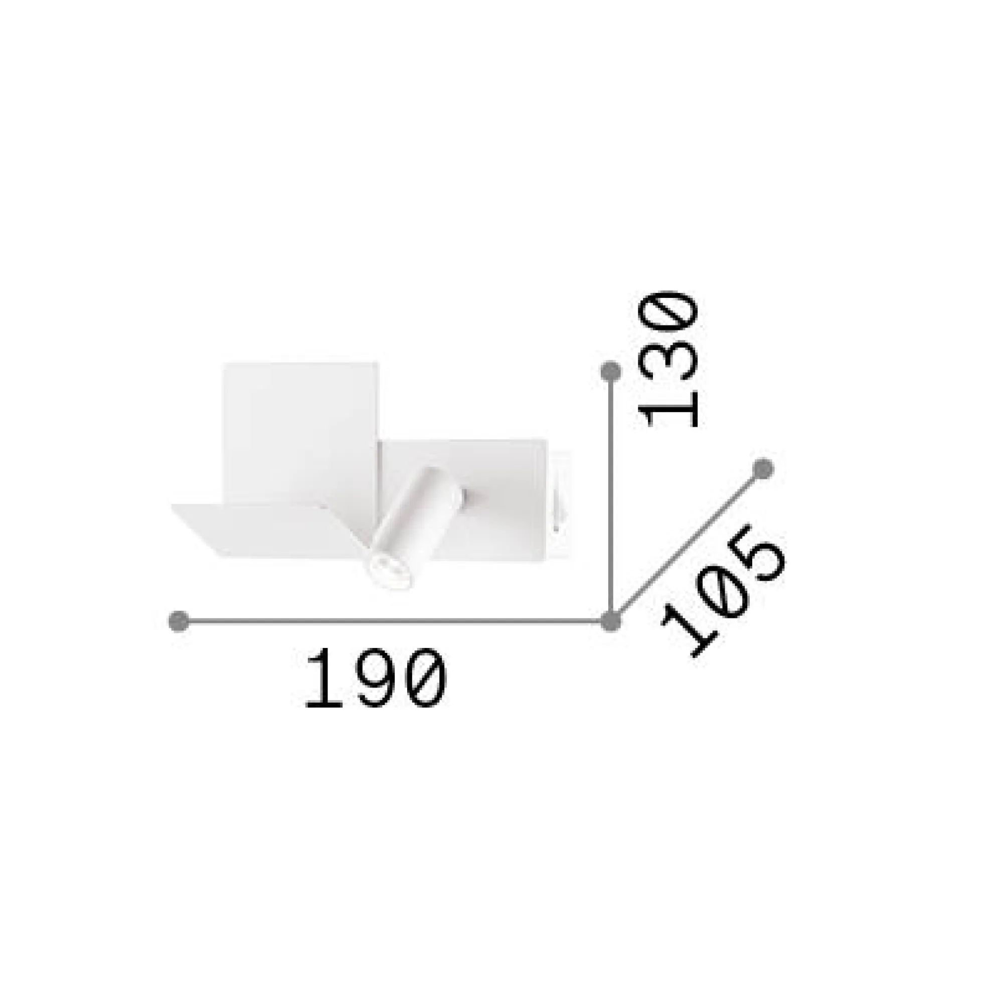 Ideal-Lux - Lampada da parete KOMODO-2 AP , 19 x 13 x h8 cm,<Dmora Best