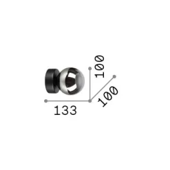 Ideal-Lux - Lampada da parete PERLAGE AP1 , 10 x 10 x h13 cm,<Dmora Best