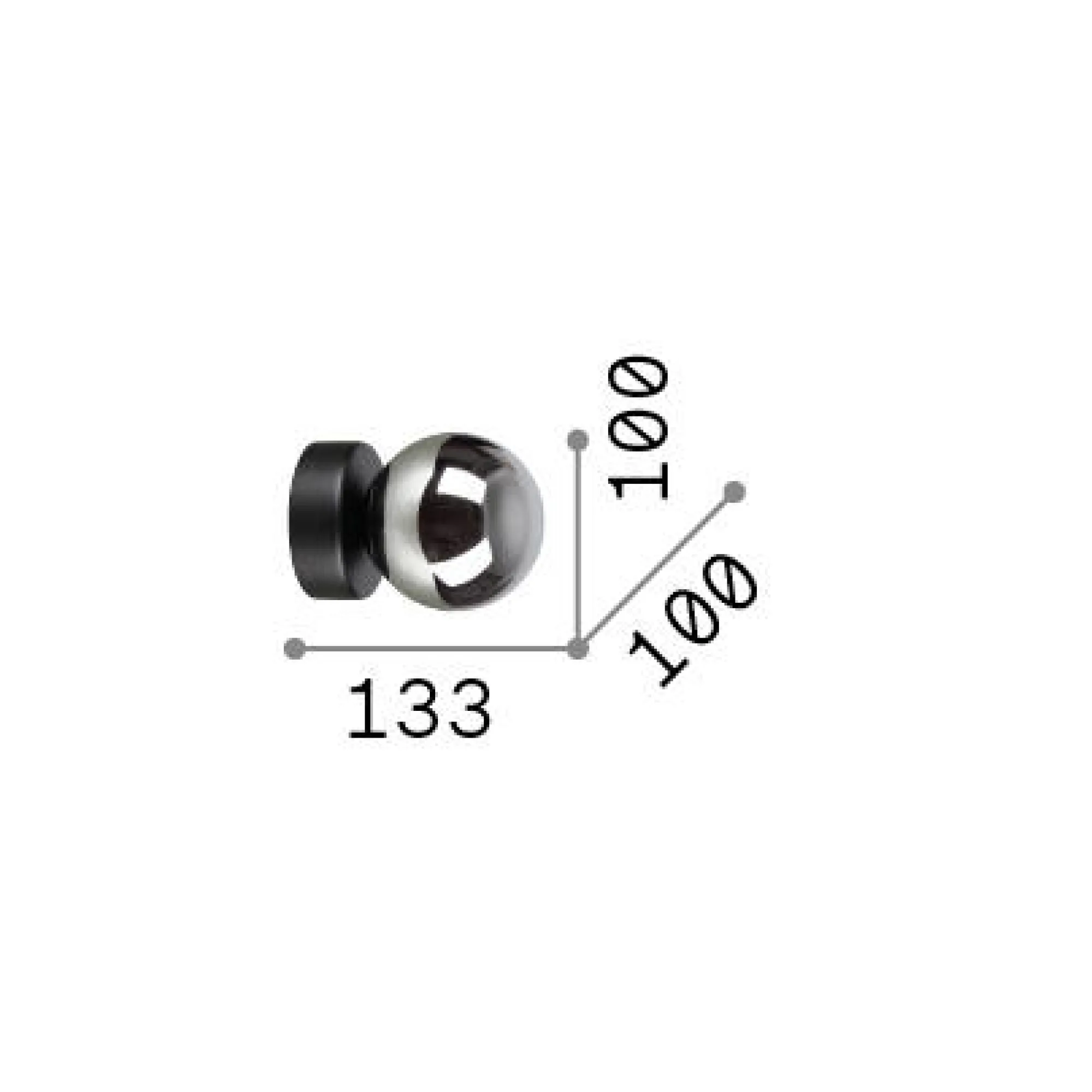 Ideal-Lux - Lampada da parete PERLAGE AP1 , 10 x 10 x h13 cm,<Dmora Best