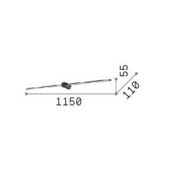 Ideal-Lux - Lampada da parete FILO AP D115 , 115 x 6 x h11 cm,<Dmora Fashion