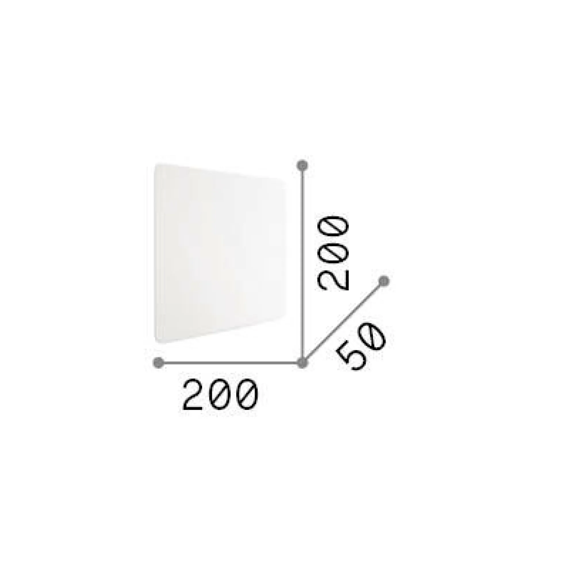 Ideal-Lux - Lampada da parete COVER AP D20 SQUARE , 20 x 20 x h5 cm,<Dmora Flash Sale