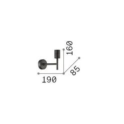 Ideal-Lux - Lampada da parete SET UP MAP1 , 9 x 16 x h19 cm,<Dmora Sale