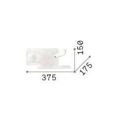 Ideal-Lux - Lampada da parete BOOK-2 AP , 38 x 15 x h18 cm,<Dmora Online