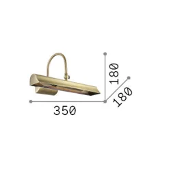 Ideal-Lux - Lampada da parete RETRO' AP2, 35 x 18 x h18 cm,<Dmora Sale