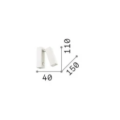 Ideal-Lux - Lampada da parete PAGE AP SQUARE , 4 x 11 x h15 cm,<Dmora Cheap