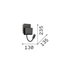 Ideal-Lux - Lampada da parete PROBE AP2 , 13 x 24 x h14 cm,<Dmora Best Sale
