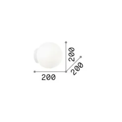 Ideal-Lux - Lampada da parete MAPA AP1 D20, 20 x 20 x h20 cm,<Dmora Cheap