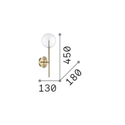 Ideal-Lux - Lampada da parete EQUINOXE AP1 , 13 x 45 x h18 cm,<Dmora Best Sale