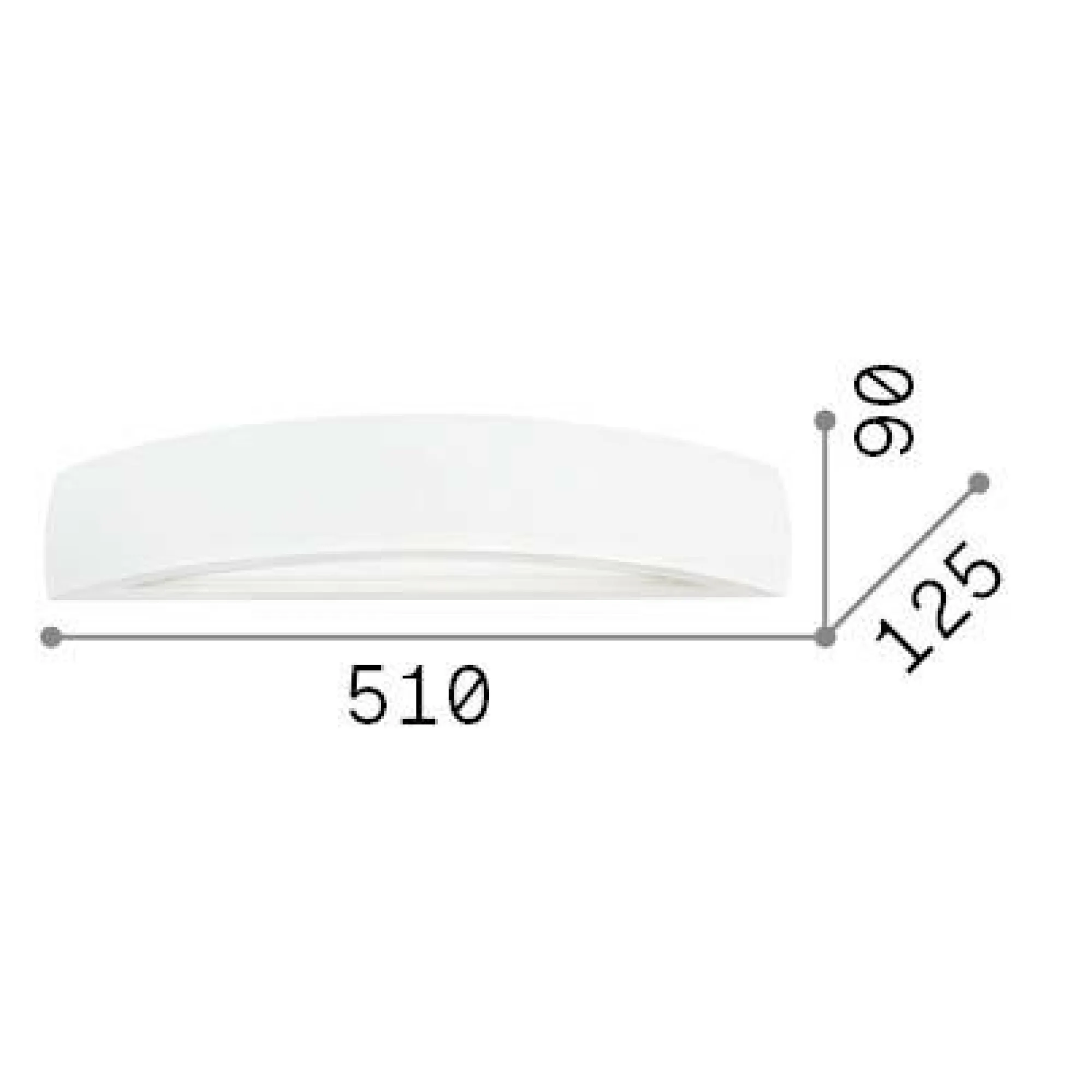 Ideal-Lux - Lampada da parete SODA AP2, 51 x 9 x h13 cm,<Dmora Fashion