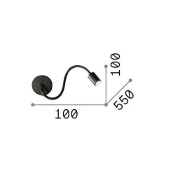 Ideal-Lux - Lampada da parete FOCUS-1 AP , 10 x 10 x h28 cm,<Dmora Shop