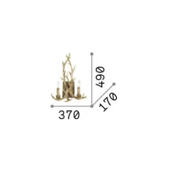 Ideal-Lux - Lampada da parete CHALET AP2, 37 x 49 x h17 cm,<Dmora Store