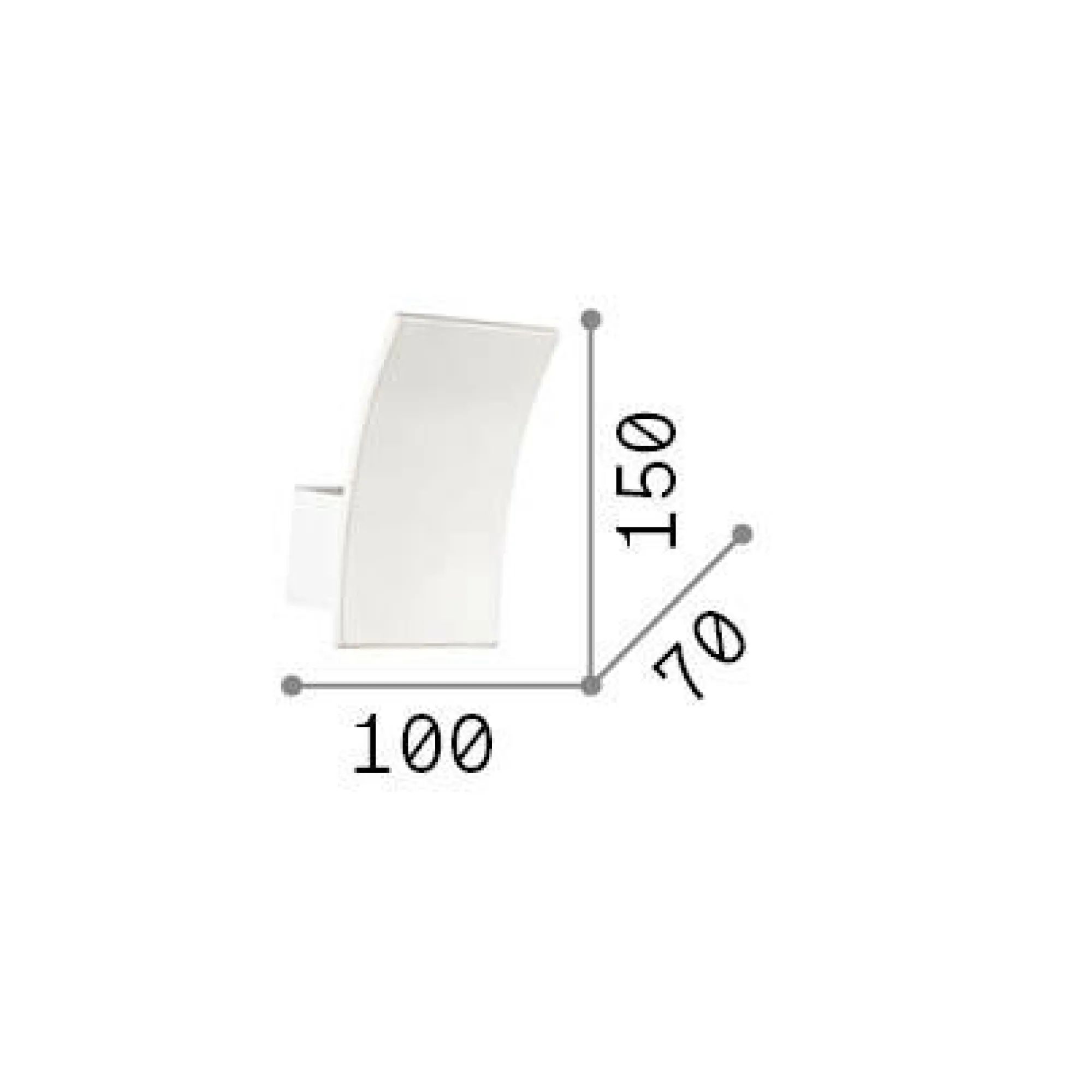 Ideal-Lux - Lampada da parete FIX AP, 10 x 15 x h7 cm,<Dmora Store
